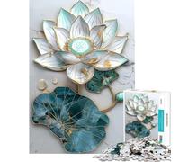 Puzzle de 1000 pièces pour Adultes Cadeau Kintsugi Art du Lotus défi Difficile à relever Jeu Familial pour Les 14 Ans et Plus Jeu de Puzzle Offert (38x26cm)