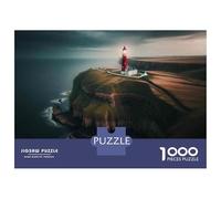 Puzzle De 1000 Pièces pour Adultes, Cadeau Lighthouse on Cliffside Puzzle, Jeux Relaxants, Difficile, Cadeau d'anniversaire, 70x50cm/1000pcs
