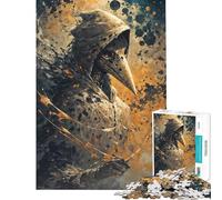Puzzle de 1000 pièces pour Adultes Cadeau médecin de la peste à Capuche Sombre Difficile et Stimulant décoration d'intérieur Jouet éducatif pour Les 14 Ans et Plus (38x52cm)
