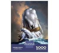 Puzzle De 1000 Pièces pour Adultes, Cadeau Moby Dick Puzzle, Jeux Relaxants, Difficile, Cadeau d'anniversaire, 52x38cm/1000pcs