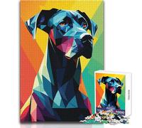 Puzzle de 1000 pièces pour Adultes - Cadeau - Mon Chien, Un Grand Danois - Casse-tête - Jeu Familial d'analyse et de logique - Jouet à Monter soi-même - Dimensions : 50x75cm