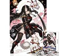 Puzzle de 1000 pièces pour Adultes Cadeau Personnage d'anime Fille avec Masque de Renard et épée Jeu éducatif et Artistique Un défi Stimulant à relever Dimensions 50x75cm