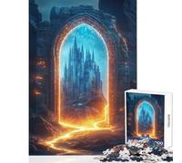 Puzzle de 1000 pièces pour Adultes, Cadeau, Portail Magique vers Un château, Jouet à Monter soi-même, œuvre d'art, Jeu éducatif, Collection d'artistes, Beaux-Arts (Taille 38x52cm)