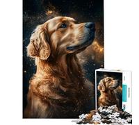 Puzzle de 1000 pièces pour Adultes Cadeau Regard doré dans Les étoiles Modèle à Assembler pour Un Anniversaire ou Noël pour Les Amis et la Famille (Dimensions 38x26cm)