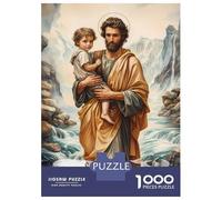 Puzzle De 1000 Pièces pour Adultes, Cadeau Saint Christopher Puzzle, Jeux Relaxants, Difficile, Cadeau d'anniversaire, 38x26cm/1000pcs