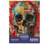 Puzzle De 1000 Pièces pour Adultes, Cadeau Skull Art Print Poster-2 Puzzle, Jeux Relaxants, Difficile, Cadeau d'anniversaire, 70x50cm/1000pcs