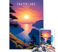 Puzzle de 1000 pièces pour Adultes Cadeau sur Le thème du Parc National de Crater Lake défi Difficile à relever Jeu Familial pour Les 14 Ans et Plus Jeu de Puzzle Offert (50x75cm)