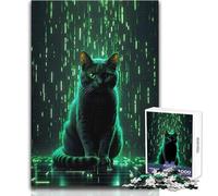 Puzzle de 1000 pièces pour Adultes - Cadeau - Thème Cyber Cat - Jeu vidéo - Apaisant et Amusant - Découpe précise - Dimensions:50x75cm
