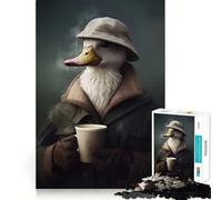 Puzzle de 1000 pièces pour Adultes Canard en Costume (38x52cm) Un Divertissement sans bavures,idéal pour stimuler l’Esprit et Passer Un Moment Convivial (Pièces nettes et sans bavures)