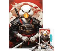 Puzzle de 1000 pièces pour Adultes Canard samouraï Japonais Défi intellectuel Jeu addictif Jeu Familial Niveau de difficulté élevé Idée Cadeau pour Un Père Noël Secret (Dimensions 38x52cm)