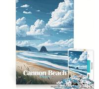 Puzzle de 1000 pièces pour Adultes, Cannon Beach, Oregon, Jeu de réflexion, découpe de précision, Collection d'artistes, Beaux-Arts, 50x75cm