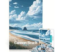 Puzzle de 1000 pièces pour Adultes, Cannon Beach, Oregon, Jeu éducatif, Interaction Parent-Enfant, idéal comme Cadeau pour Toute la Famille, 38x52cm