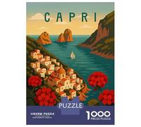 Puzzle De 1000 Pièces pour Adultes Capri Travel Puzzle pour Adolescents Analyse Et Logique Aide À Stimuler Le Cerveau Idéal comme Cadeau pour Toute La Famille 70x50cm/1000pcs