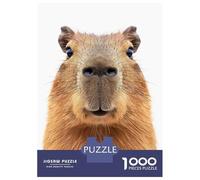 Puzzle De 1000 Pièces pour Adultes Capybara Face Puzzles pour Adolescents Cadeau d'anniversaire Stimule Le Cerveau Jeu Stimulant Cadeaux 52x38cm/1000pcs