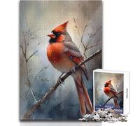 Puzzle de 1000 pièces pour Adultes - Cardinal Rouge - Idéal pour Un Moment de détente paisible - Assemblage précis - Dimensions 38x52cm