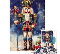 Puzzle de 1000 pièces pour Adultes Casse-Noisette de Noël à l'aquarelle Jeu de détente Cadeau d'anniversaire Unique (Dimensions 38x26cm)