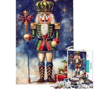 Puzzle de 1000 pièces pour Adultes Casse-Noisette de Noël à l'aquarelle Jeu de réflexion pour Les Amis et la Famille (Dimensions 50x75cm)