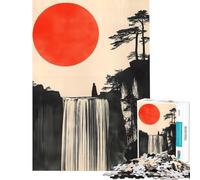Puzzle de 1000 pièces pour Adultes Casse-tête Japonais sur Le thème de la Cascade Jeu éducatif Cadeau d'anniversaire Analyse et logique (Taille 38x26cm)