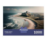 Puzzle De 1000 Pièces pour Adultes Castle on The Beach Puzzles pour Adolescents, Passe-Temps Idéal pour Les Vacances À La Maison, Jeu Éducatif Et Stimulant À Compléter en Famille 70x50cm/1000pcs