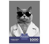 Puzzle De 1000 Pièces pour Adultes Cat Animals Portrait Puzzle Jeux Relaxants Décoration Intérieure Cadeaux Uniques d'anniversaire Et De Noël 70x50cm/1000pcs