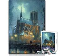 Puzzle de 1000 pièces pour Adultes - Cathédrale de Chartres, Paris - Casse-tête Familial Amusant et éducatif - Dimensions : 38x52cm