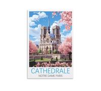 Puzzle de 1000 pièces pour Adultes - Cathédrale Notre-Dame de Paris - Affiches - Puzzle en Papier - 1000 pièces - Jeu de détente pour Adultes - 26 x 38 cm
