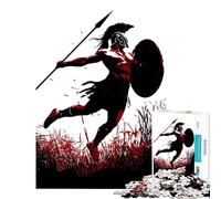 Puzzle de 1000 pièces pour Adultes Ce Que désire la Lance d'un Spartiate Jeu éducatif défi Jouet Pratique Anti-Stress Cadeau Amusant (Dimensions 50x75cm)