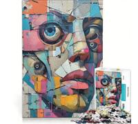 Puzzle de 1000 pièces pour Adultes Ce Qui Semble être Un Visage Jeu éducatif Difficile et Stimulant liste de souhaits avec Le Père Noël 50x75cm