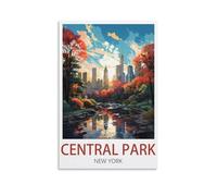 Puzzle de 1000 pièces pour Adultes - Central Park, New York - 1000 pièces - Paysage en Papier - Jouet éducatif pour Enfants - Cadeau - 70 x 50 cm