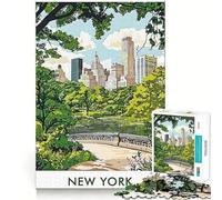 Puzzle de 1000 pièces pour Adultes Central Park,New York Découpe précise Jeu créatif et Relaxant Cadeau apaisant pour Noël (50x75cm)