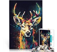 Puzzle de 1000 pièces pour Adultes Cerf Mignon Aidez Le Cerveau à exercer des Jouets addictifs pour cultiver la Patience Cadeau Amusant 75x50cm