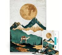 Puzzle de 1000 pièces pour Adultes Chameau dans Un Paysage de Montagne Jeu de logique et d'assemblage précis Jouet Amusant et Gratuit Cadeau d'anniversaire (38x26cm)