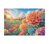 Puzzle De 1000 Pièces pour Adultes Champ de pâquerettes 1000 PCS 75x50cm Durable Réutilisable Cadeau d'anniversaire Parfait pour Amateurs De Puzzle Famille Amis