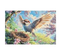 Puzzle De 1000 Pièces pour Adultes Champ de pâquerettes 1000 PCS 75x50cm Puzzle Professionnel pour Amateurs Qualité Premium Ajustement Parfait sans Bavurescadeau