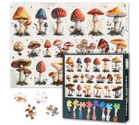 Puzzle de 1000 pièces pour adultes - Champignons comestibles dans des couleurs splendides - 50 x 70 cm - Motif naturel riche en détails - Puzzle de qualité supérieure pour collectionneurs de