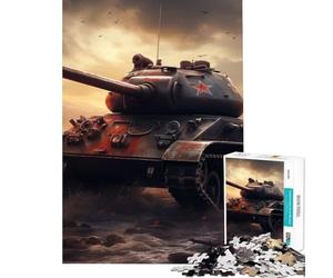 Puzzle de 1000 pièces pour Adultes Chars allemands de la Seconde Guerre Mondiale Jeu Familial Stimulant pour Les Joueurs de Niveau Difficile (Dimensions 38x52cm)