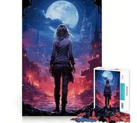 Puzzle de 1000 pièces pour Adultes Chasseuse de Vampires (Personnage d'anime),1000 pièces,Jeu de réflexion,découpe de précision,Bords Lisses,défi Amusant pour Passer Le Temps (50x75cm)