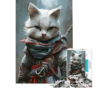 Puzzle de 1000 pièces pour Adultes Chat Assassin Mignon Jeu éducatif et Stimulant Jouet Relaxant amélioration de la mémoire Cadeau d'anniversaire (Taille 50x75cm)