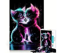 Puzzle de 1000 pièces pour Adultes Chat Galaxie Jeu de réflexion aux pièces nettes et précises Moment de détente et de Divertissement Scène de Noël (50x75cm)