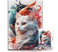 Puzzle de 1000 pièces pour Adultes - Chat IA ou Chat Vectoriel - Casse-tête - Jeu Familial - Idéal pour se détendre à la Maison - Cadeau Parfait - Dimensions : 38x26cm