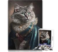 Puzzle de 1000 pièces pour Adultes - Chat Magnifique et glorieux - Jouet apaisant et Confortable pour se détendre à l'intérieur - Découpe de précision avancée - Dimensions:50x75cm