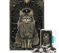 Puzzle de 1000 pièces pour Adultes Chat Stellaire » Jeu d'analyse et de logique Complexe et Stimulant (38x52cm)