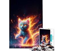 Puzzle de 1000 pièces pour Adultes Chat Super-héros Jeu Anti-Stress Défi Unique et Stimulant (38x52cm)