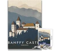 Puzzle de 1000 pièces pour Adultes - Château de Banffy,Roumanie - Jeu de réflexion et de logique Unique - Idée Cadeau d'anniversaire - Dimensions : 50x75cm