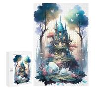 Puzzle de 1000 pièces pour Adultes - Château de la Jungle onirique - Puzzle avec Citation inspirante - Idéal pour Les Jeux et activités en Famille - 70 x 100 cm