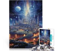 Puzzle de 1000 pièces pour Adultes château Fantastique Jeu Familial Anti-Stress Défi Difficile Idées Cadeaux 75x50cm