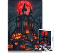 Puzzle de 1000 pièces pour Adultes - Château hanté - Halloween - Un Passe-Temps paisible et satisfaisant - Assemblage Parfait - Découpe de précision - Dimensions:38x26cm
