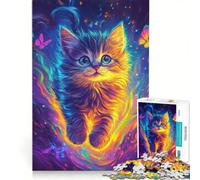 Puzzle de 1000 pièces pour Adultes Chatons hyperactifs Jeux relaxants décoration intérieure pour Toute la Famille 50x75cm