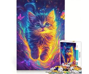 Puzzle de 1000 pièces pour Adultes Chatons hyperactifs Jeux relaxants décoration intérieure pour Toute la Famille 50x75cm