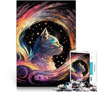 Puzzle de 1000 pièces pour Adultes Chatons interstellaires Jeux éducatifs Décoration d'intérieur Cadeau Amusant 38x26cm